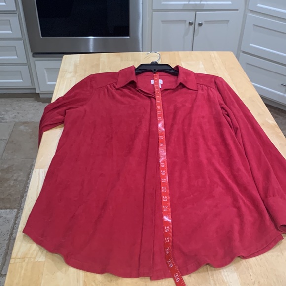 Chico’s size 1 / large. Burgundy/pink color. Could be worn as shirt or jacket. - Picture 10 of 10